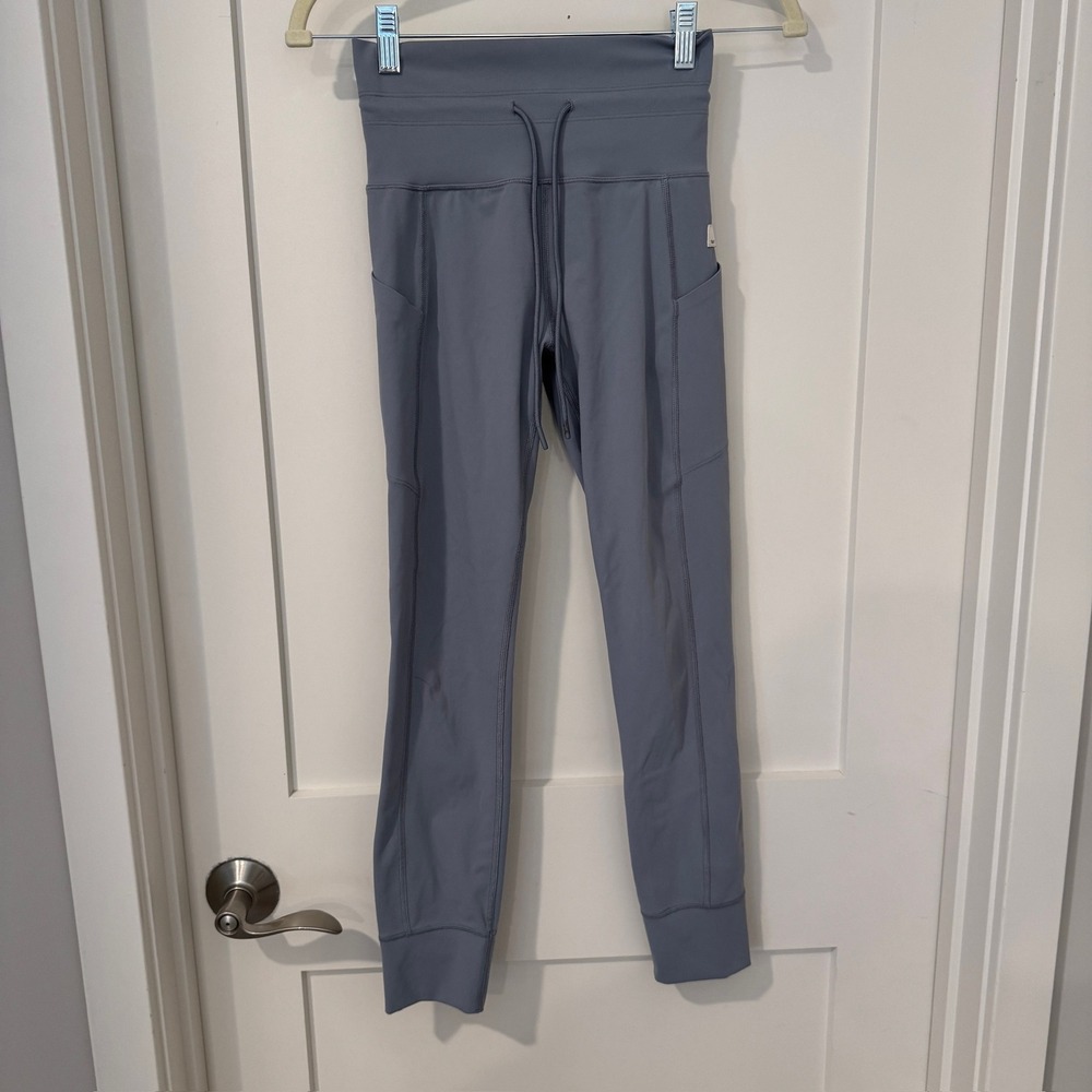 Vuori Daily Legging High Rise Drawstring Pocket Blue Grey VW490 XS